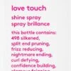 EVO Love Touch Shine Spray -Beauté Cheveux Soldes evo love touch shine spray spray brillance pour tous types de cheveux