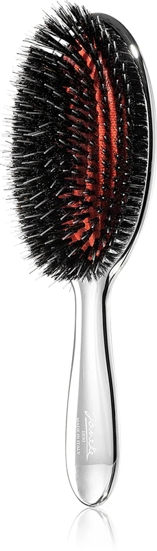 Janeke Chromium Line Air-Cushioned Brush With Bristles And Nylon Reinforcement