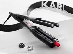 Rowenta Karl Lagerfeld Waves Addict CF471LF0 -Beauté Cheveux Soldes rowenta karl lagerfeld waves addict cf471lf0 boucleur triple pour cheveux 5